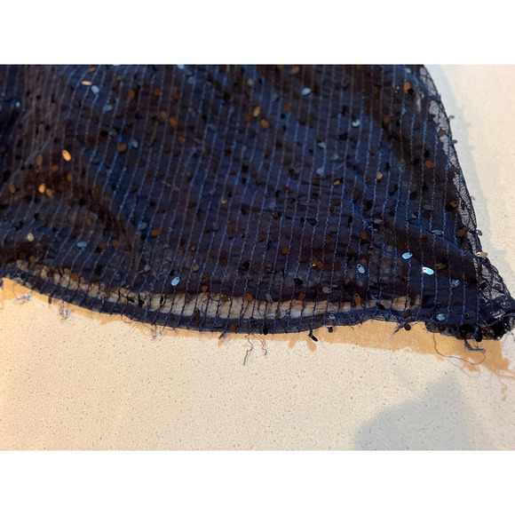 Cielo Navy Blue Sequin Halter Maxi Dress - Picture 8 of 8